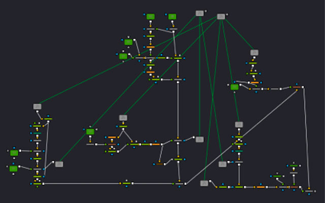 echnical visual effects node tree and compositing workflow used for the Burnout short film.