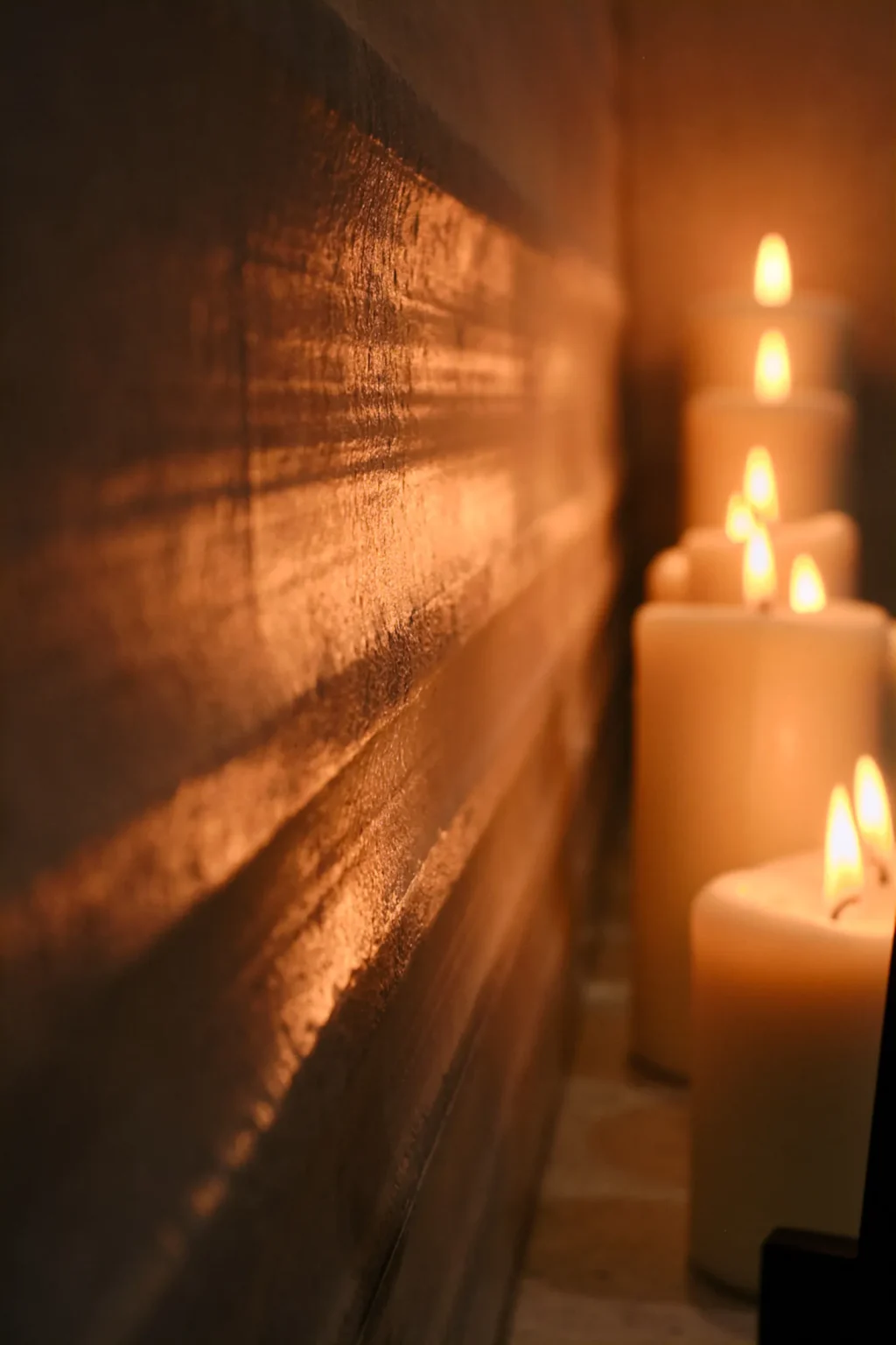 Interior design photography featuring large-scale abstract art, emphasizing space, high ceilings, and modern minimalist architecture with natural light